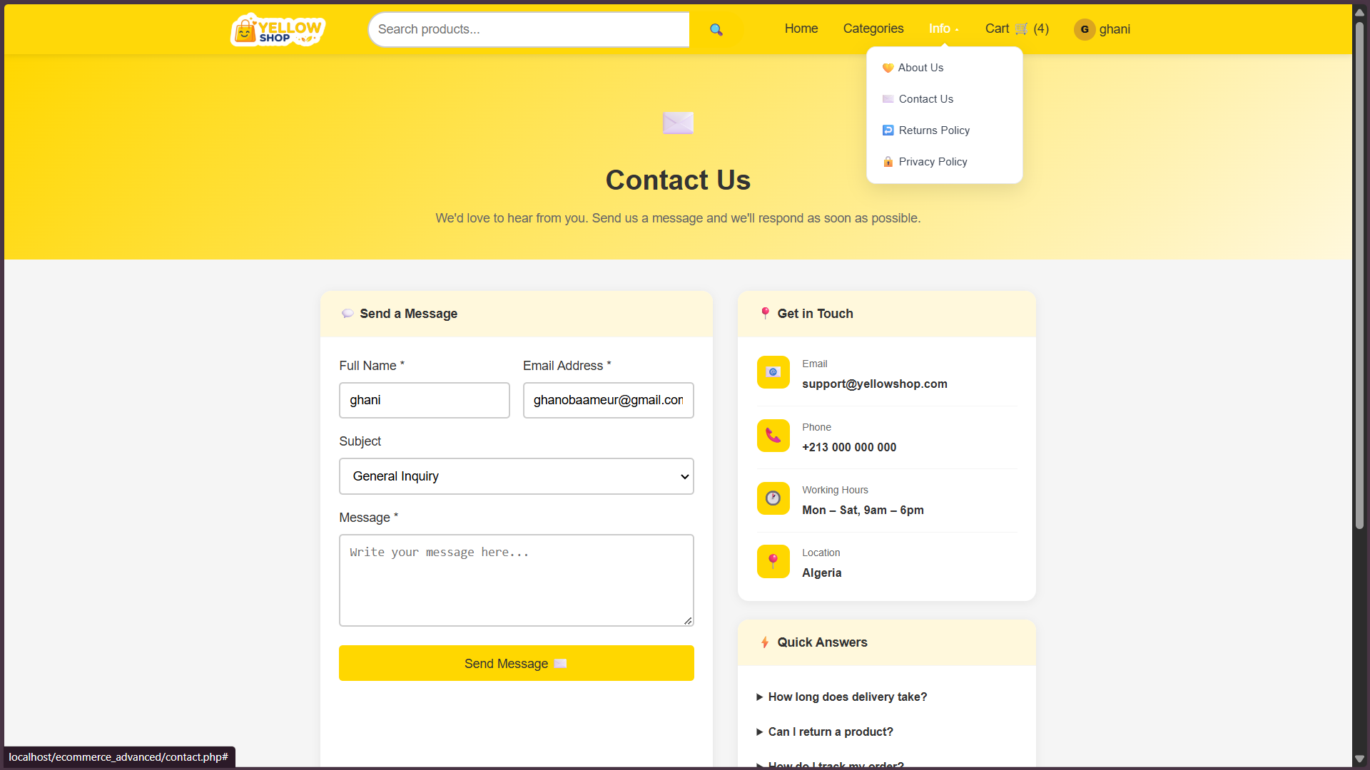 YELLOW SHOP screenshot